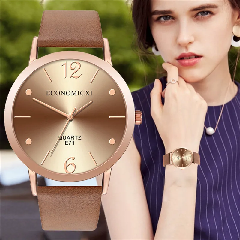 Женские повседневные часы-браслет, кварцевые наручные часы с сетчатым ремешком, чехол из нержавеющей стали, кожаный ремешок, Часы Relogio Feminino WD