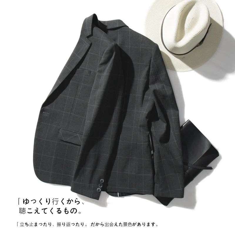 Zogaa 2019 New Fashion Men's Smart Casual Suits Male Black Gray Plaid One Button Men's Blazers Korean Version Slim Male Blazers Zogaa 2019 New Fashion Men's Smart Casual Suits Male Black Gray Plaid One Button Men's Blazers Korean Version Slim Male Blazers