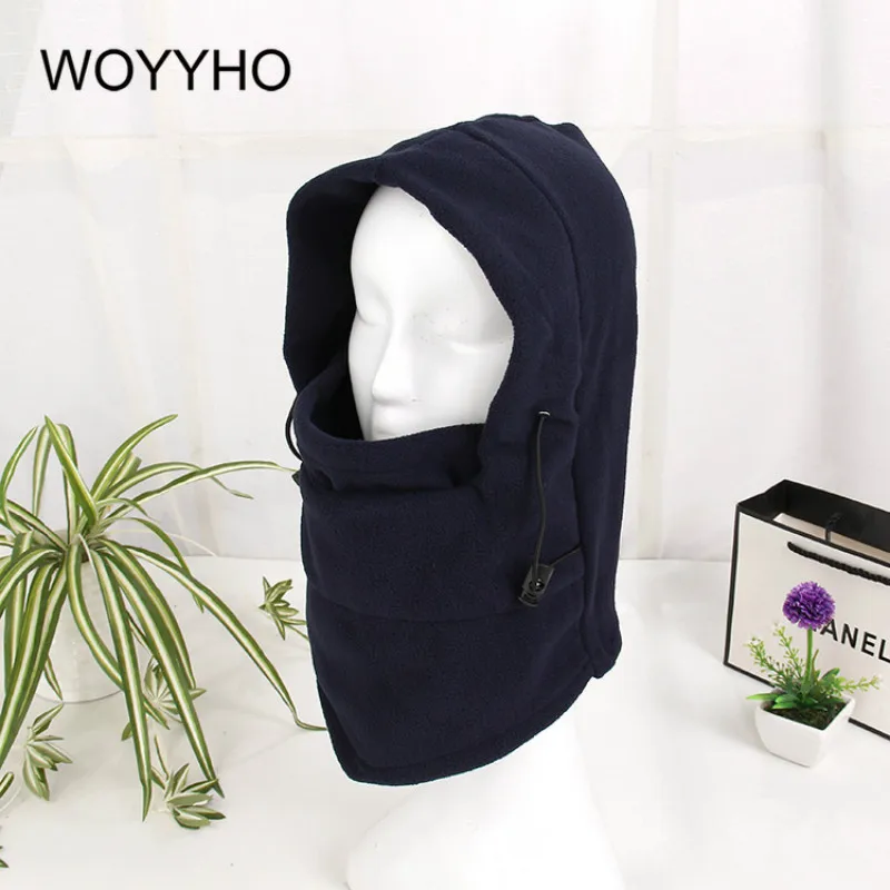 WOYYHO зимние ветрозащитные походные шапки для мужчин Wom термальная Флисовая Балаклава для лица лыжные шапочки шапка для велоспорта и охоты спортивные шапки