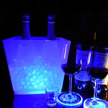 

10L LED Light Ice Cooler Bucket Party Bar Beer Wine Drinks Box USB Charging