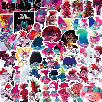 

50pcs Troll Stickers paster Cartoon characters anime movie funny decals scrapbooking diy phone laptop waterproof decorations