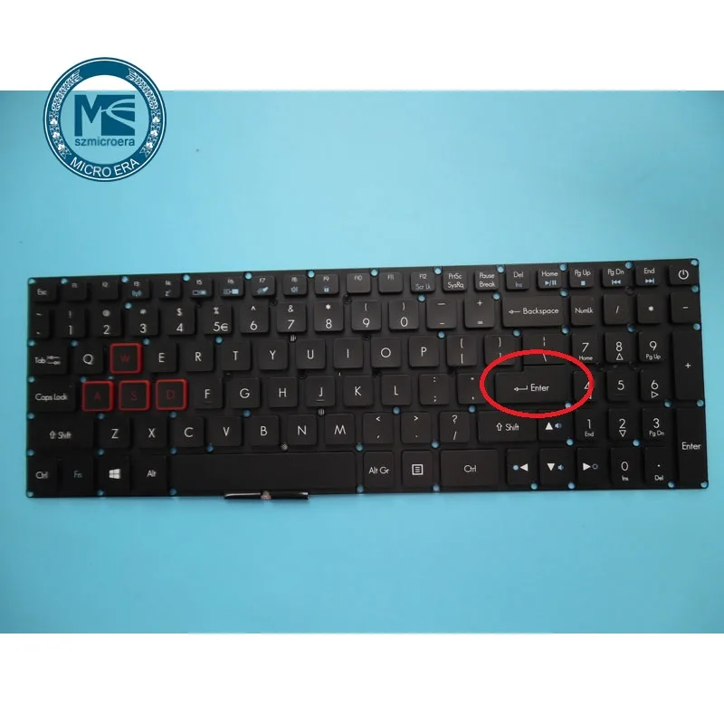 US white small enter Клавиатура для ACER Predator Helios серии 300 PH317-51 с подсветкой версия US UK - Цвет: US white small enter