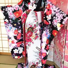 Оригинальное новое японское кимоно юката женщина сценическое пальто весна лето верхняя одежда+ пояс