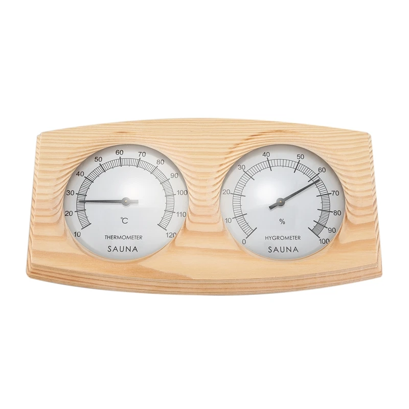 

Sauna Room Wood Thermometer Hygrometer Steam Sauna Room Thermometer Instrument Humidity Meter Sauna Temperature Resistant Access