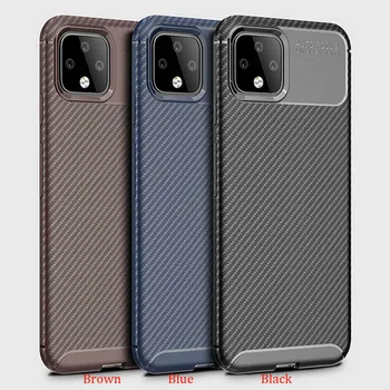 

50pcs/lot Case For Google Pixel 4 XL Soft TPU Rugged Carbon Fiber Shockproof Case For Google Pixel 4