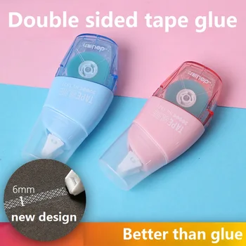 

6mmx8M Dot Glue Clear Tape Glue Double Sided Roller Tape Better Than Liquid Glue Business Trip School Art Class Handbook 7321