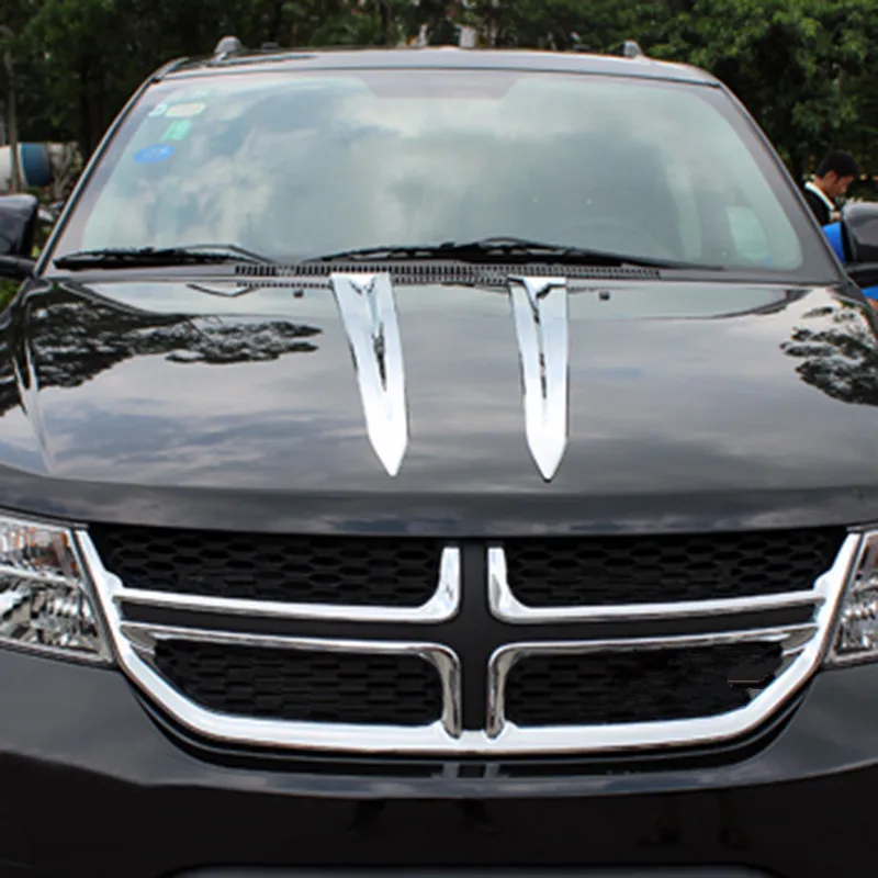 Автомобильный Стайлинг для Dodge Journey/Jcuv 2013- высокое качество АБС Хром Передняя крышка капота отделка полосы отделка