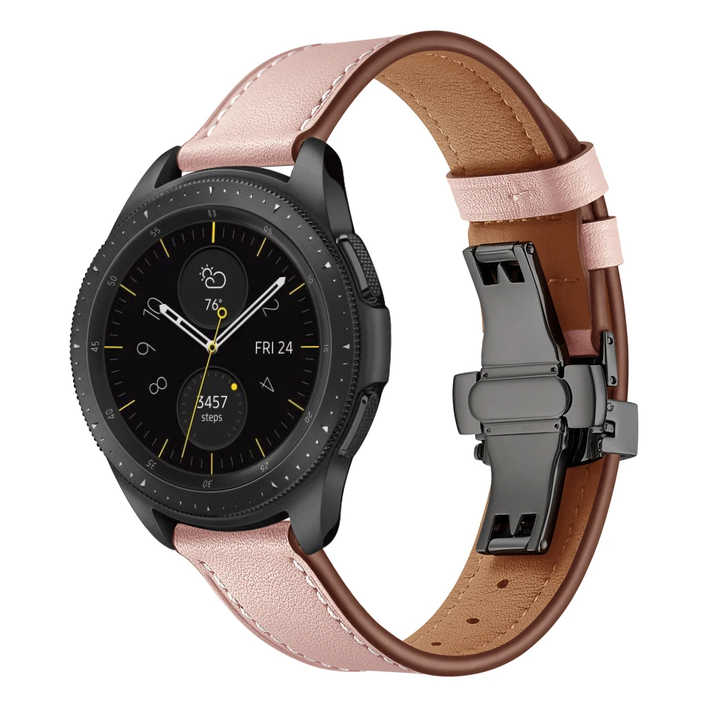 Натуральная кожа для samsung Galaxy Watch Active1/2 часы с коричневым кожаным ремешком быстрый выпуск 20 мм застежка-бабочка