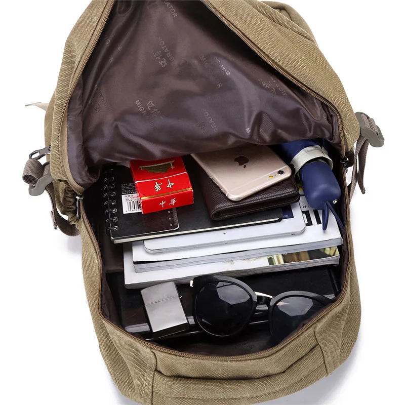 Outdoor Travel Luggage Army Bag Canvas Hiking Camping Tactical Rucksack Men Military Backpack Solid Color Military Tactical Bag