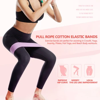 

3pcs/set Resistance Bands Set 60-150LB Pull Rope Cotton Elastic Bands for Fitness Gym Equipment Exercise Yoga Workout Booty Band