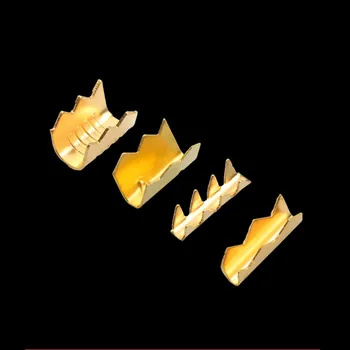 

Shark Tooth Terminal Connectors 100PCS Tooth Shape Brass Parallel Wire Buckle U-shaped Copper Wire Buckle Crocodile Tooth Cover