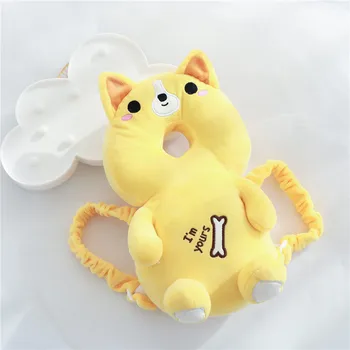 

Baby pillow cute toddler pillow soft breathable baby head protection pad cartoon newborn neck drop pad cotton baby anti fall pad