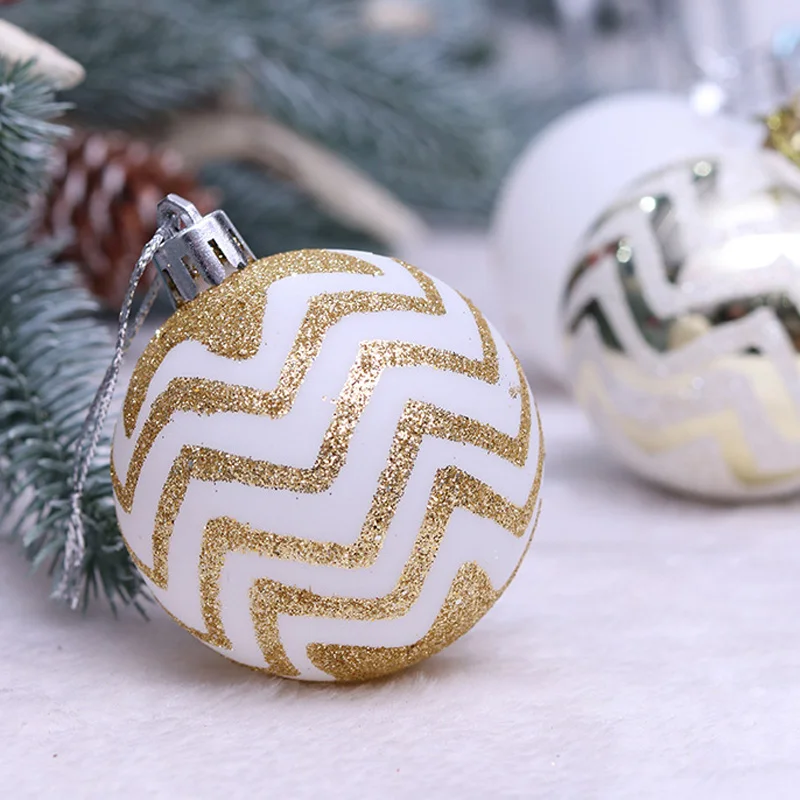 24Pcs Christmas Tree Ball Decoration Ornaments 6cm Colorful Balls New Year Gifts Christmas Display Landscape Layout