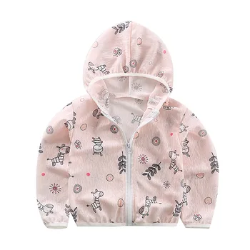 

Children's Clothing Spring Summer For Boys Girls Hooded Sun Protection Clothing Ultra-thin Breathable Kids Baby Coat