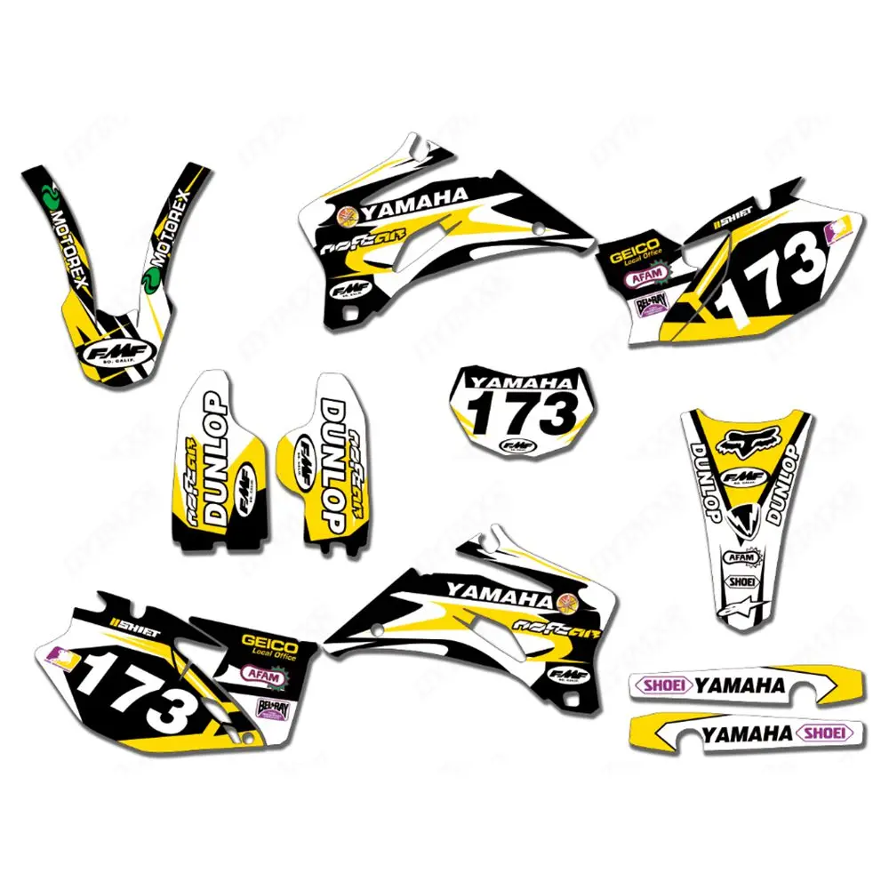 Для YAMAHA WR450F 2007-2011 Новые полные графические наклейки на заказ имя номера глянцевые яркие наклейки водонепроницаемые