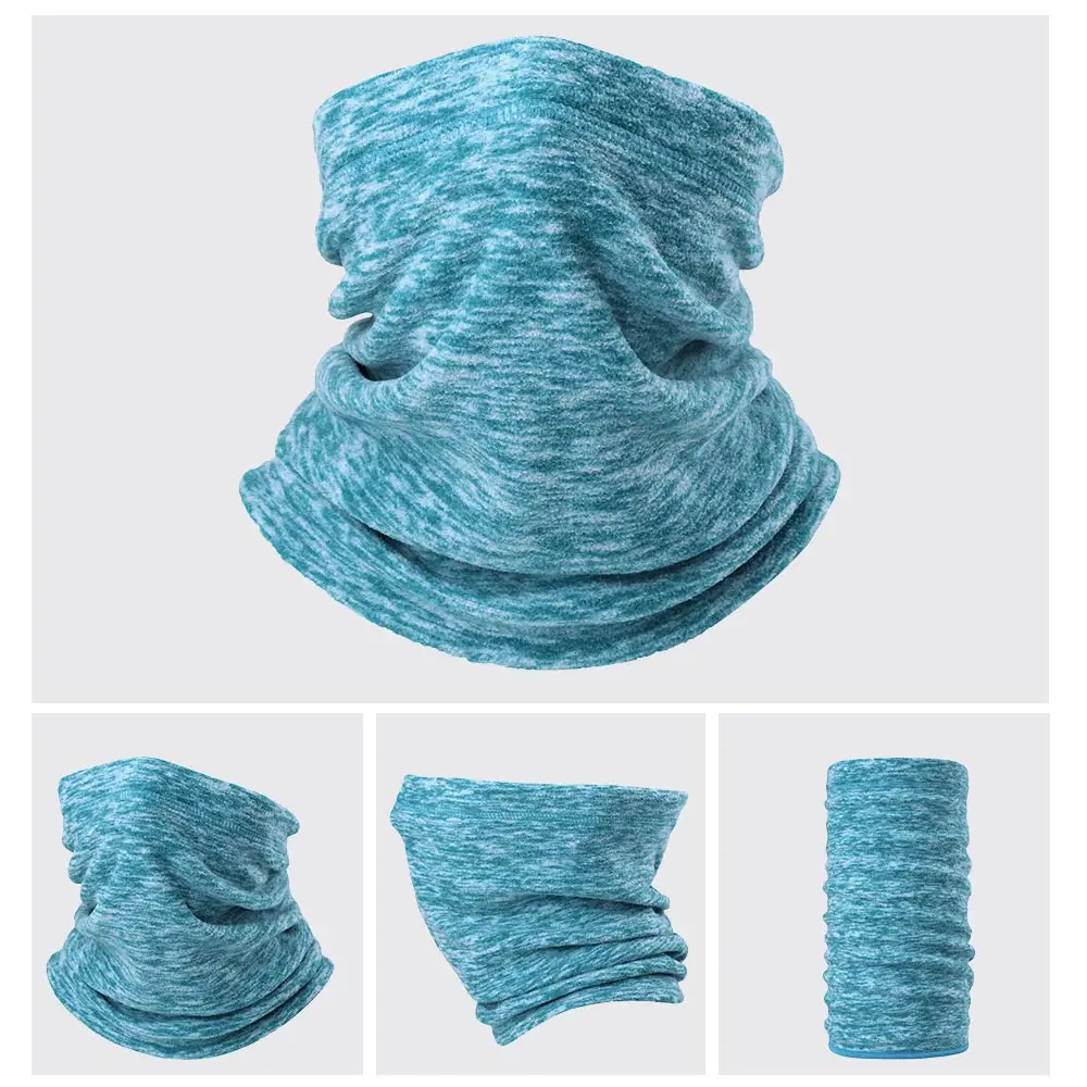 Зимняя флисовая термальная Балаклава, повязка на голову, повязка на голову, маска для лица на половину, для холодной погоды, теплый трубчатый шарф, бандана для женщин и мужчин