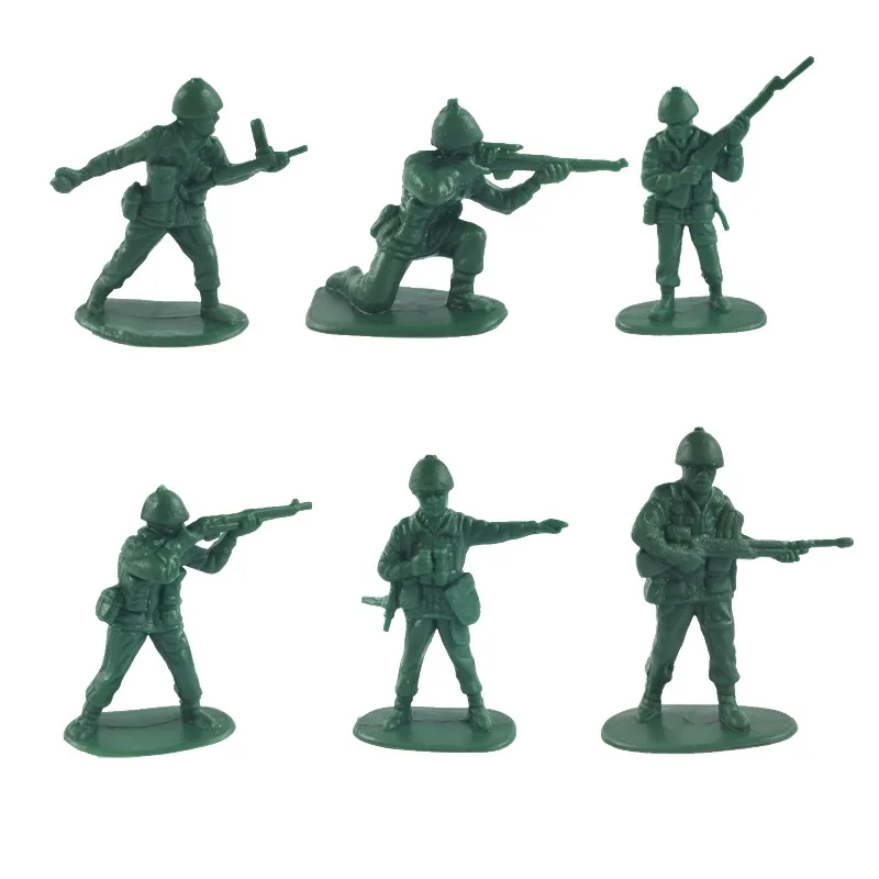 

5cm high Soldier Model Military sandbox game Plastic Toy Soldier Army Men Figures For Children's toy dolls gift random number