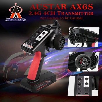 

Original RC Car AX6S 2.4G 4CH Transmitter Radio Remote Control with Receiver for RC Cars RC Boats