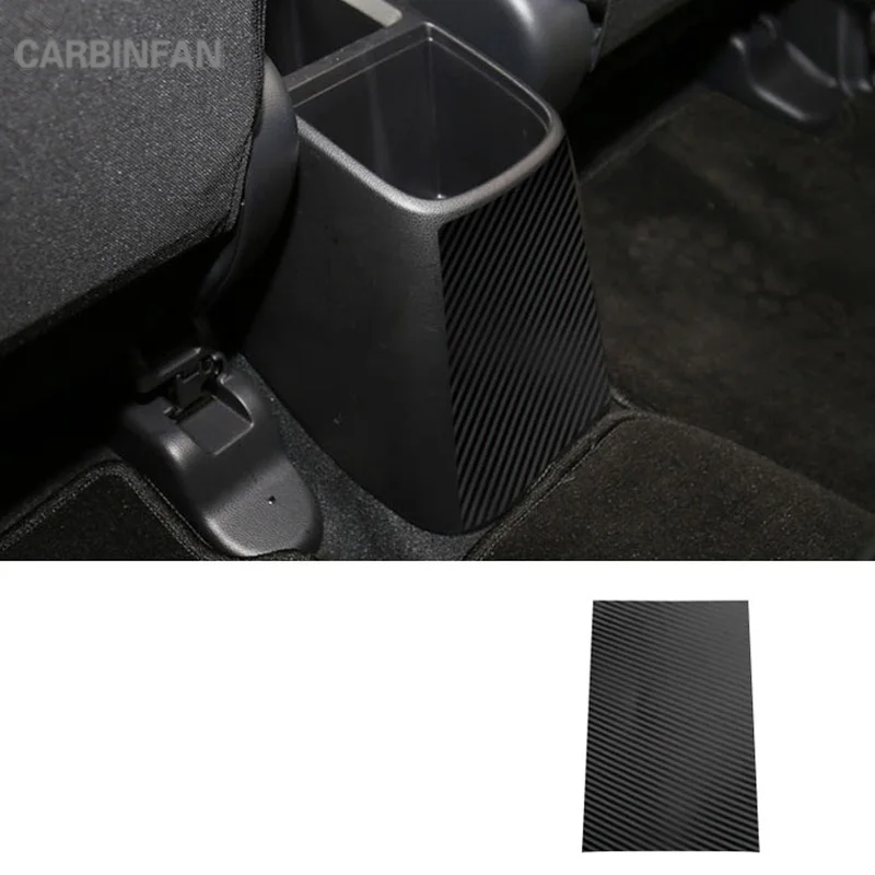 

carbon fiber Interior trim Stickers Rear armrest box seat Anti-kick sticker For Honda FIT/ JAZZ 3rd GEN 2014-2018 C1412