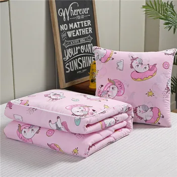 

2 in 1 Cushion Blanket Soft Cartoon Quilt Sofa Car Throw Pillow Children USE Travel Portable Foldable Patchwork Winter Blanket