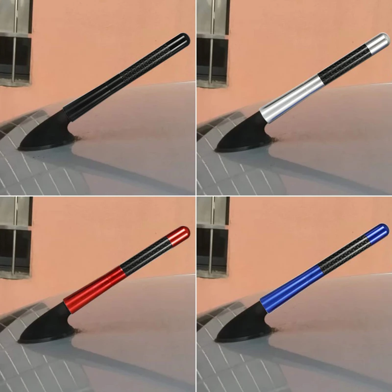 12cm Short Stubby Mast Carbon Fiber Radio Antenna Aerial Nissan Almera G15 N16 Accessories Car Styling