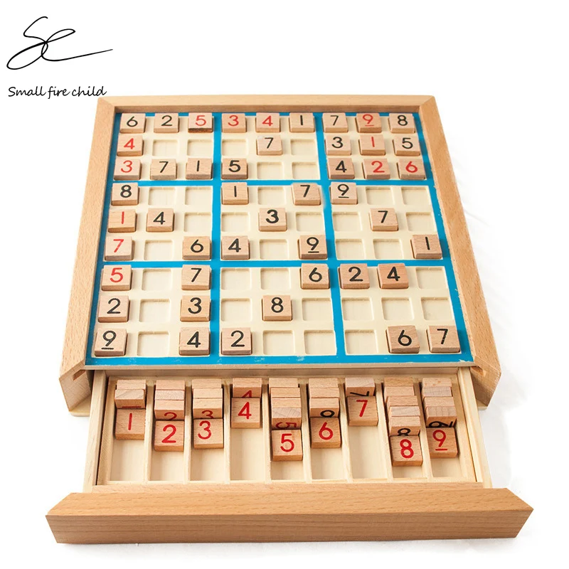 Новая деревянная игра Sudoku, детская логическая головоломка Jiugongge Sudoku, обучающая настольная игра для детей раннего возраста