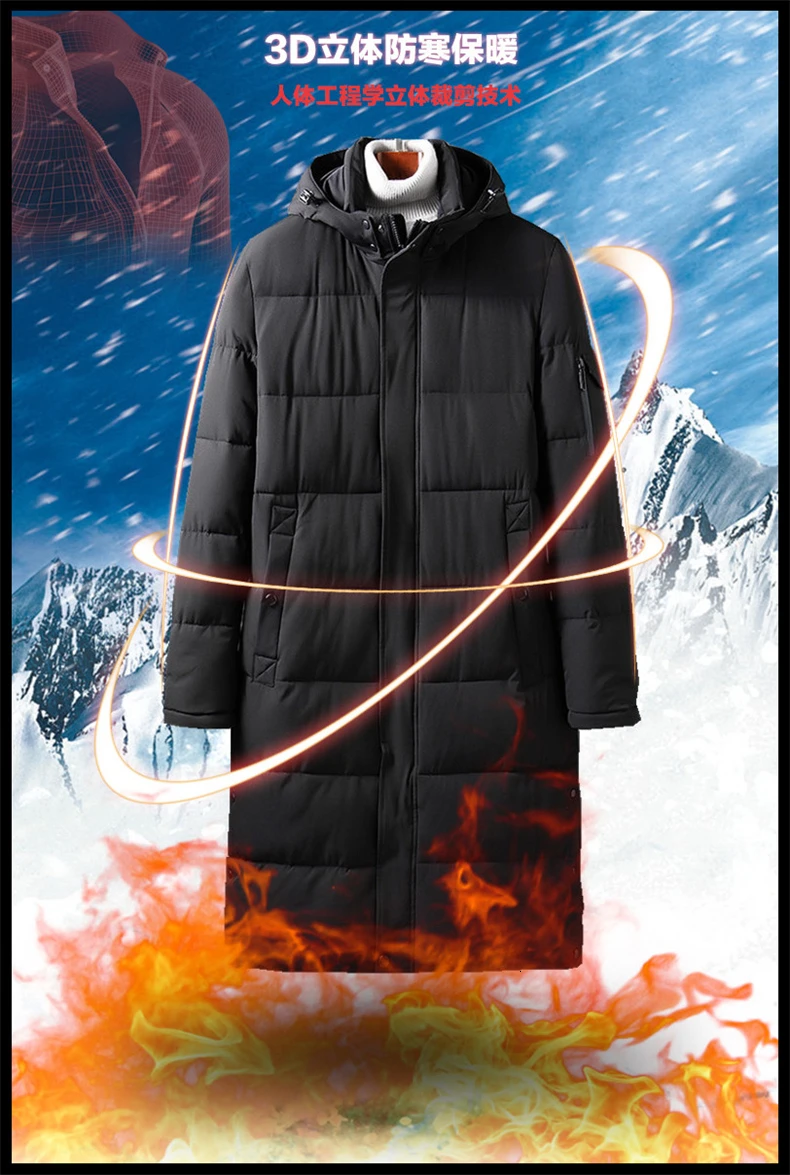 Плюс 10XL 8XL 6XL 5X однотонная Зимняя Мужская парка Повседневная X-long Куртка Верхняя одежда утолщенная теплая верхняя одежда с капюшоном пальто ветрозащитное черное серое