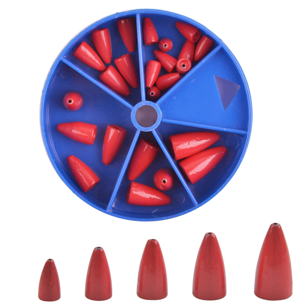 

24Pcs/box Carolina Fishing Weights Flipping Casting Bullet Sinker Casting Rigging ECO-Friendly Coating Bass Fishing Rig Tackle