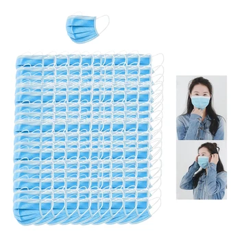 

Set of 200 Breathable Disposable 4-Layer Half Face Protector Mask Dust Smoke