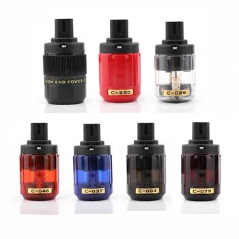 

C-079/C-037/ C-029/ C-046/ C-004/ 8 IEC C7 Mains Power Plug Female Rhodium Plated/ Gold plating Copper Connector