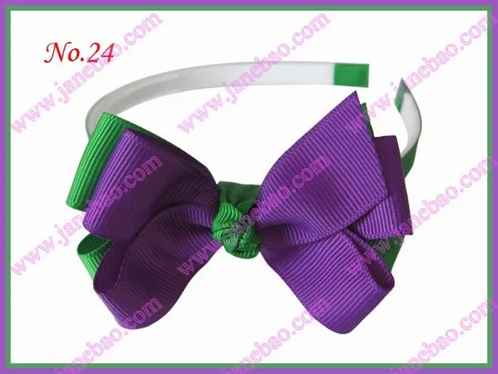 300 шт эксклюзивная повязка на голову для девочек 3-3," двухцветная двойная заколка для волос с бантом