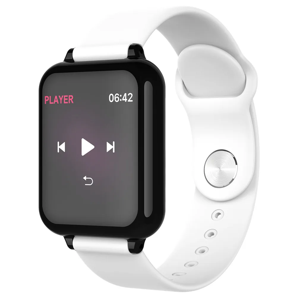 696 B57 Смарт-часы кровяное давление фитнес-трекер пульсометр IP67 Водонепроницаемый Bluetooth Смарт-браслет спортивные наручные часы - Цвет: white