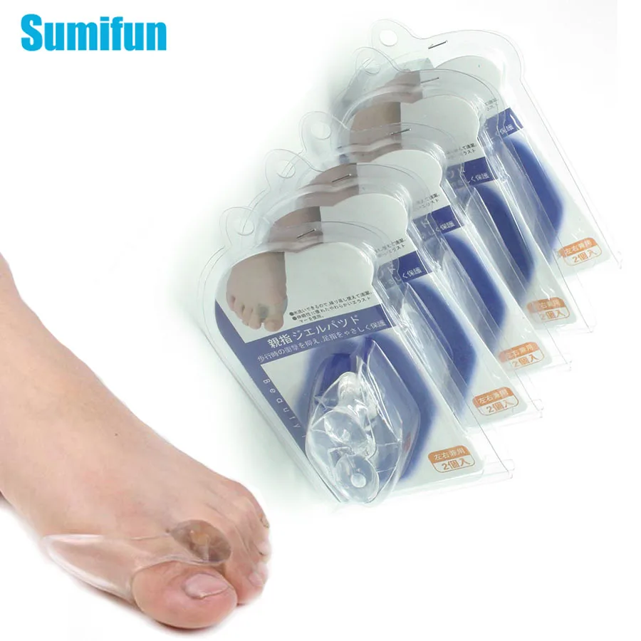 

Sumifun 2pcs Thumb Valgus Big Toe Separator Pedicure Foot Tool Pain Relief Foot Care Bunion Adjuster Silicone Gel Protector