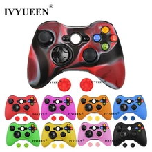 IVYUEEN-funda protectora de silicona para Microsoft Xbox 360, mando inalámbrico/con cable, Thumb Stick analógico, tapas