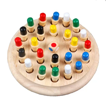 

Memory Match Stick Chess Game Kids Wooden Puzzle Toy Baby Educational Color Cognitive Ability Family Party Toys For Children