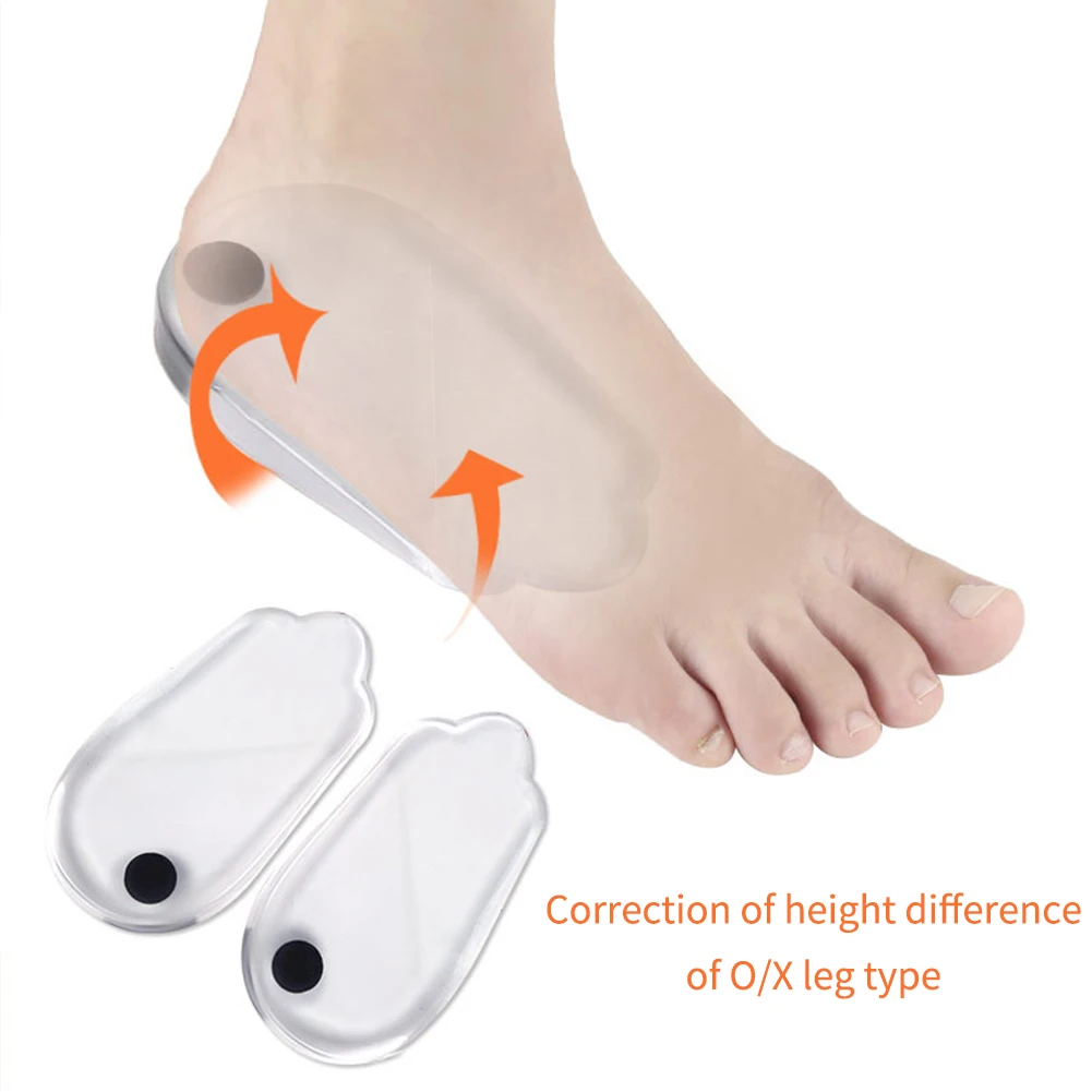 

1Pair Cushion Posture Corrective B ow Legs Shock Absorption Magnetic Therapy Heel Pad Shoes Inserts Soft Wedge Lightweight