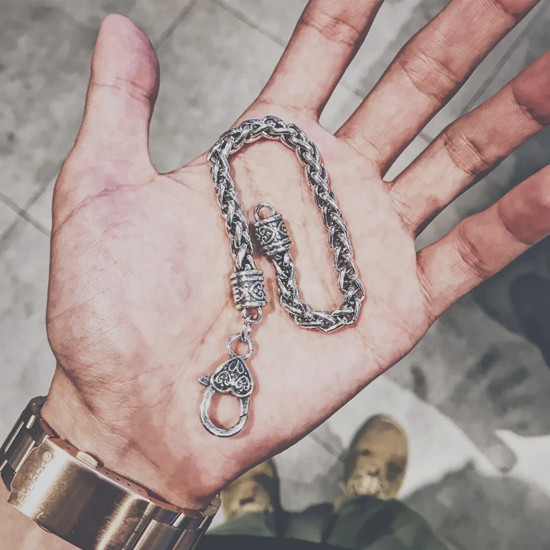 Beste DB223 Euro Amerikaanse Stijl College Titanium Stalen Armband mannen Chao Punk Armband Chao mannen Armband Hip Hop