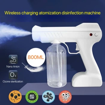 

novedades 2020 sanitizing machine wireless disinfection gun machine nano mist sprayer machine battery /plug type charging gun