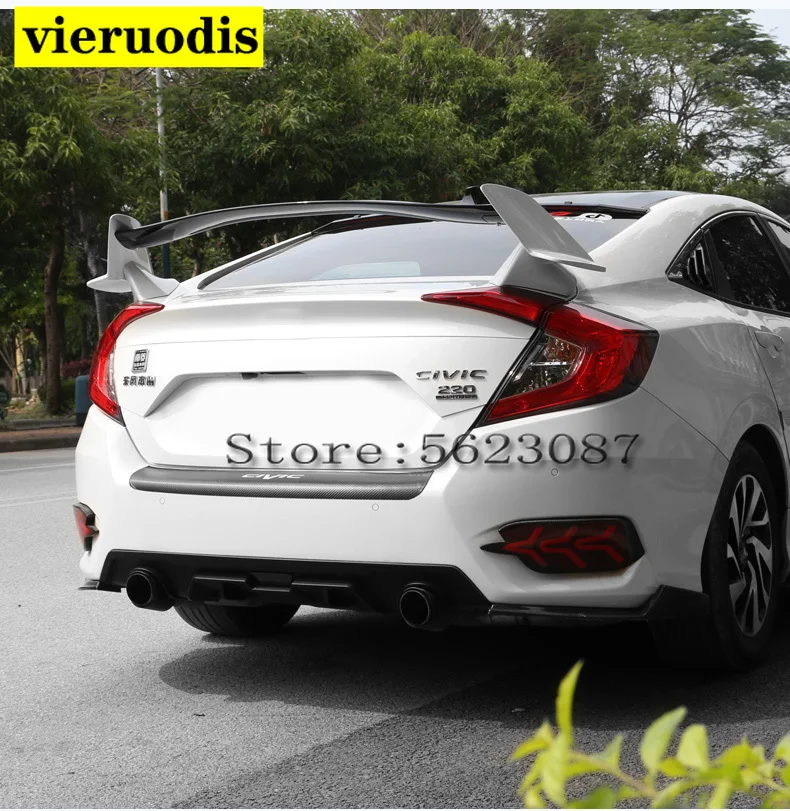 Тип R СТИЛЬ ABS пластик краска цвет задний багажник спойлер Подходит для Honda Civic