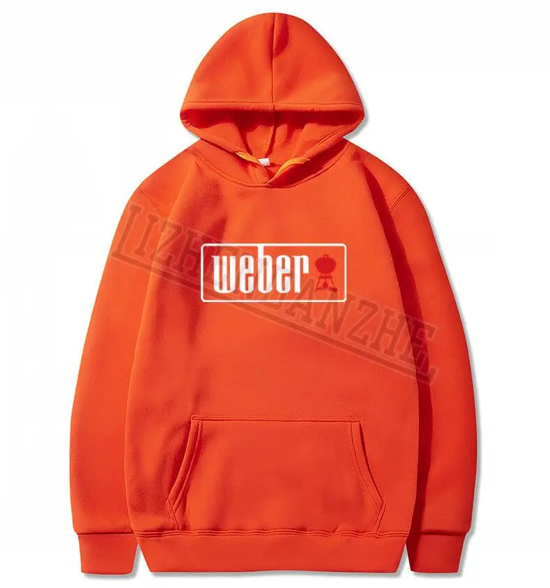 Весна Осень Weber Outdoorsy древесный уголь барбекю новые толстовки мужские летние стильные модные Swag мужские wo мужские толстовки Топы - Цвет: Оранжевый