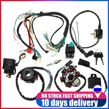 

Universal Motorcycle CDI Starter Wiring Harness Set 6 Coil Pole Ignition Switch For ATV Quad Pit Bike Go Kart 125cc 150cc 250cc