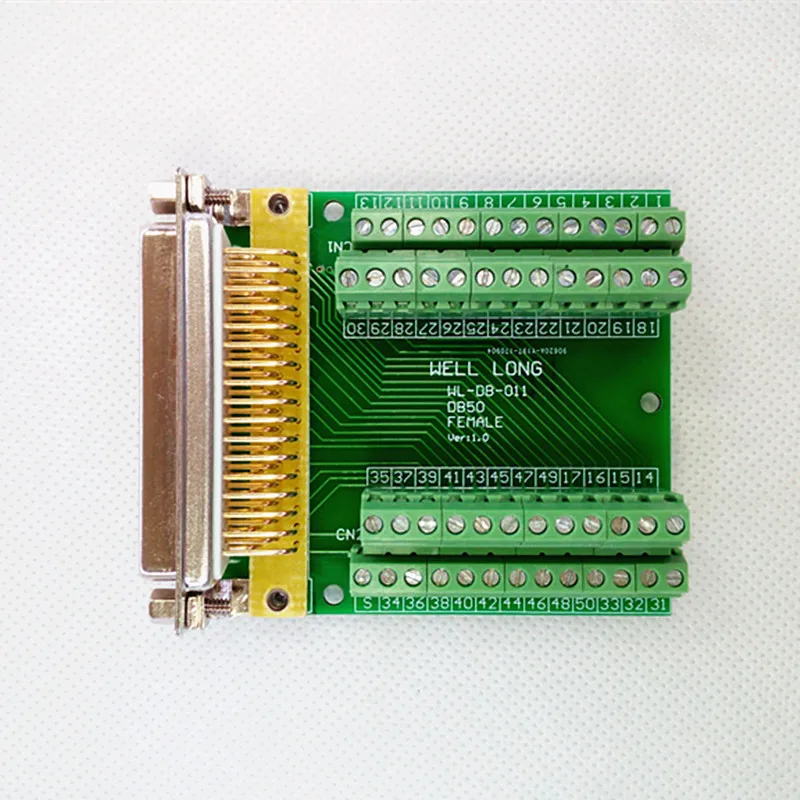 DB50 женский Breakout Board, D'SUB верхняя переходная плата, клеммный блок DSUB модуль