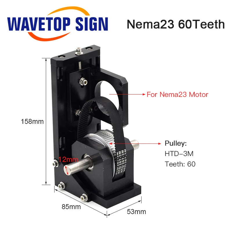 WaveTopSign шаговый двигатель редуктор ось Y Мотор база Nema23 38/60-зубцы Nema34 72-зубцы для лазерной резки и гравировки