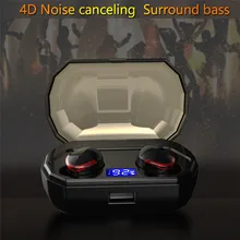 TWS Беспроводные спортивные фитнес-гарнитуры с дисплеем питания Поддержка Siri управление наушники Bluetooth 5,0 стерео Бас объемные наушники