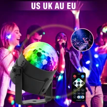 Uking king uv 3 leds bola mágica luz de discoteca efeito iluminação palco com controle remoto controle de som automático para dj concerto festa