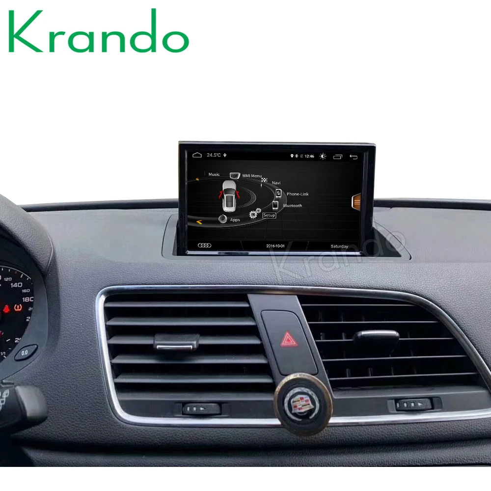 Krando Android 8.0 8-Core 4+64G Car radio audio GPS Navigation multimedia player with 4G WIFi TB for Audi Q3 2011 2012 2013-2017