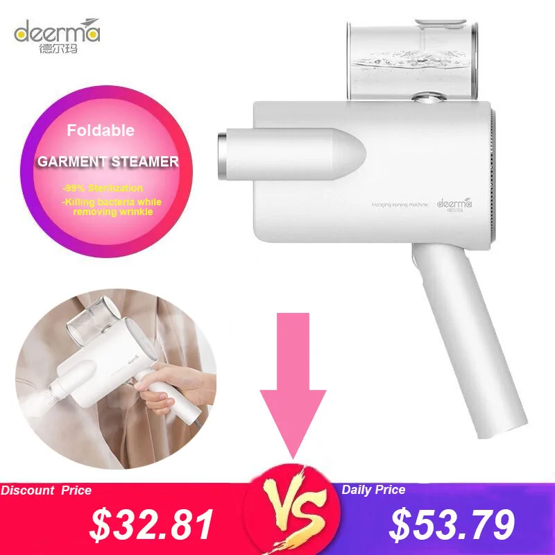 

Deerma DEM-HS006 Foldable Handheld Garment Steamer Household portable Steam iron Clothes Brushes Clothes Wrinkle Sterilization