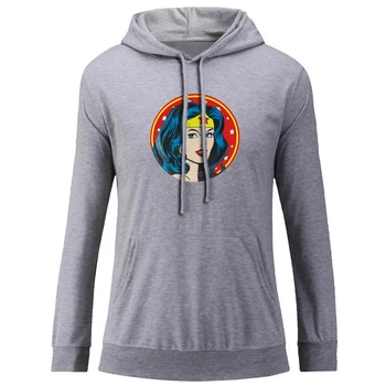 

Cute Animation Wonder Woman Graphic Hoodie Sweatshirt Strings Hooded Pullover Christmas Gift