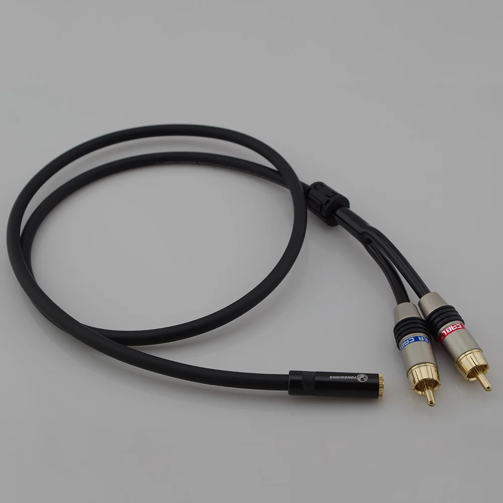 HIFI 3 5mm RCA Female connector jack Stereo Cable Y plug to 2 RCA Male Adapter 3 5 Audio aux Socket connector to Headphone music