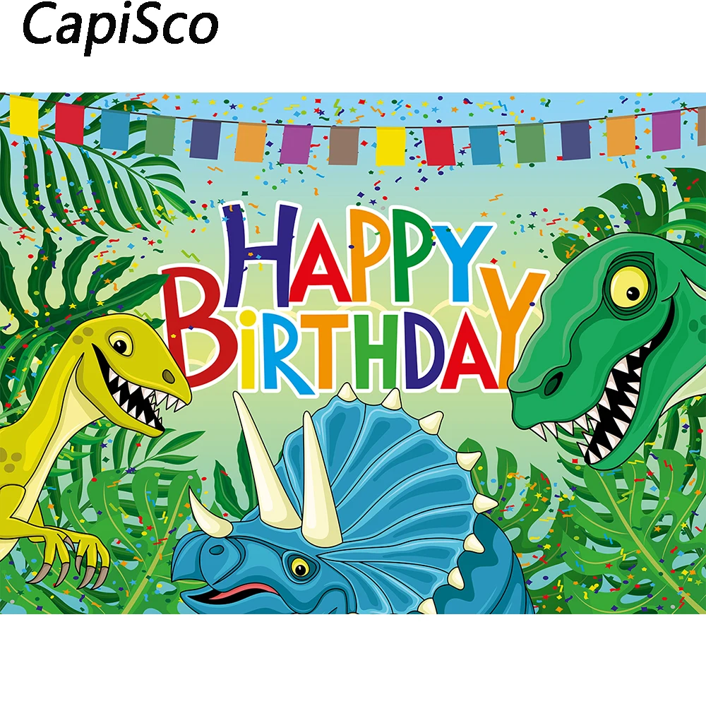 

Capisco фон для фотосъемки с изображением динозавра джунгли лесных животных для вечеринки в стиле сафари для новорожденных Для вечеринки в честь рождения ребенка день рождения фон для студийной фотосъемки